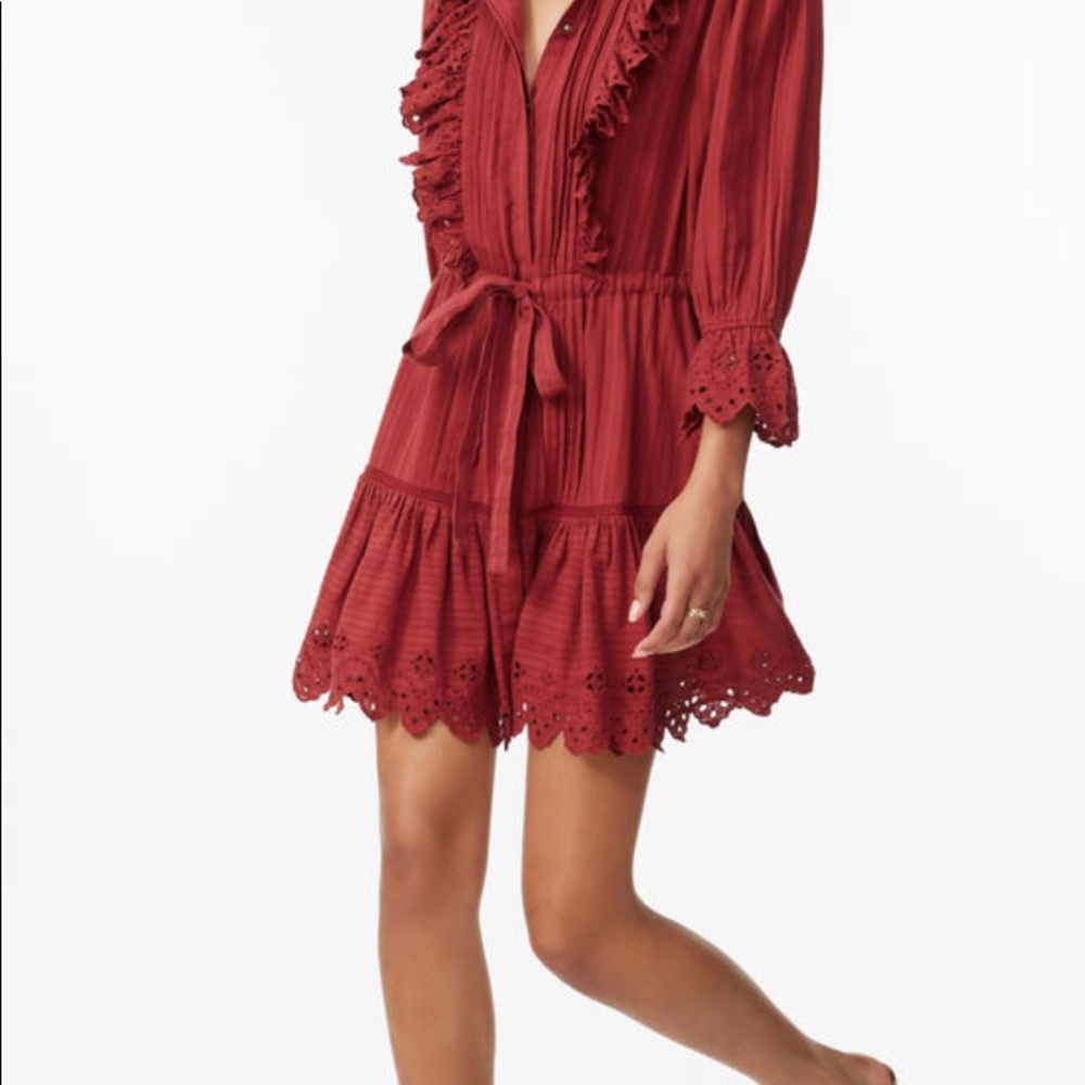 Rebecca Taylor La Vie Satin Stripe Dobby Dress